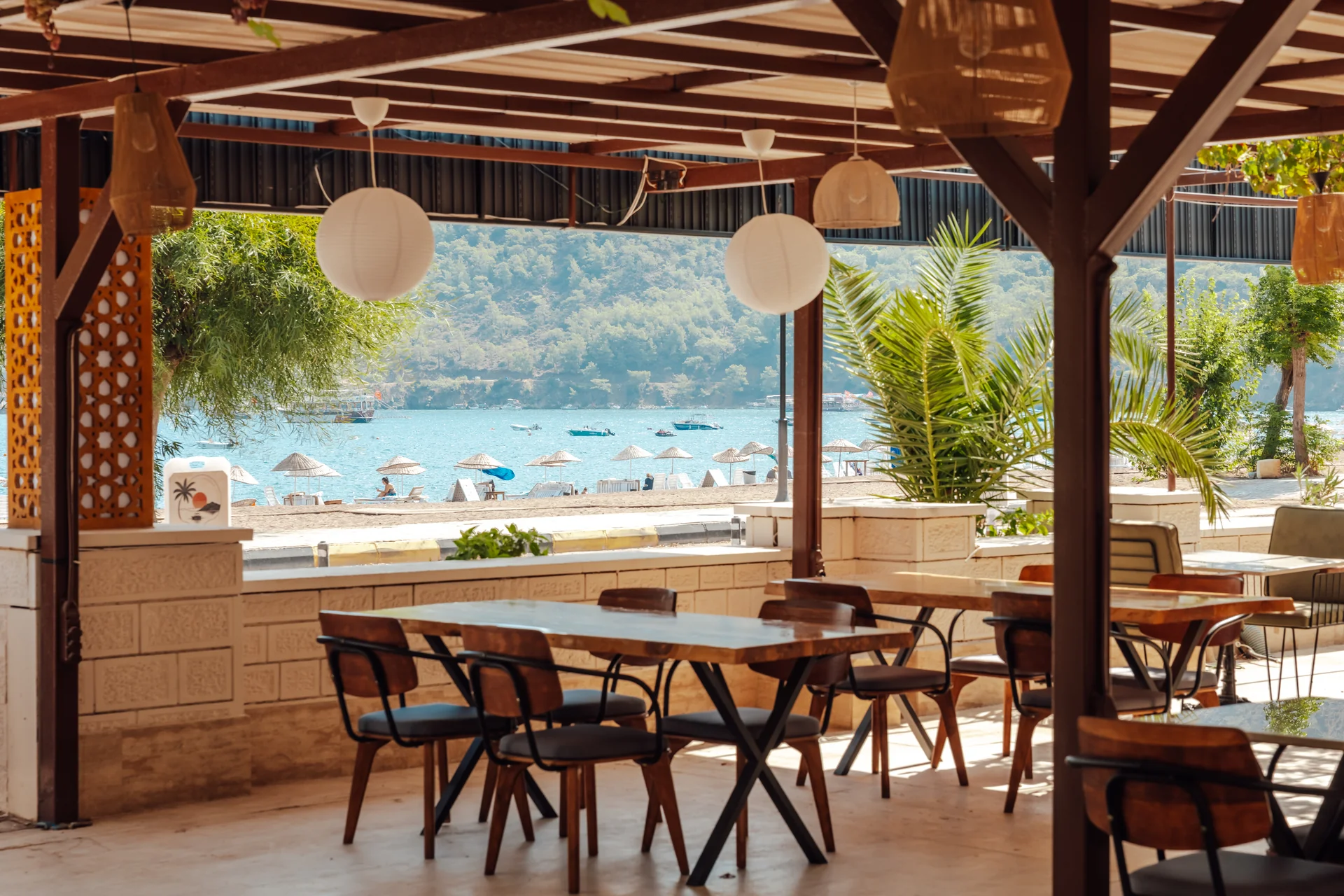 Doğa Adrasan Otel açık hava veranda restoranı